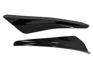 Ornamente bara fata flapsuri compatibil cu VW Golf 8 Mk8 MQB GTI, R-Line 2020-> Negru Lucios - Img 4