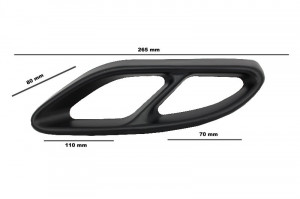 Ornamente tobe sistemul de evacuare compatibil cu Mercedes C-Class W205 C-Class 2015-2021 S65 E65 GLE W166 X166 GLC W253 Sport Design - Img 3
