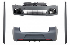 Pachet Complet Exterior compatibil cu VW Golf VI 6 MK6 2008-2013 R20 Look cu Praguri Laterale