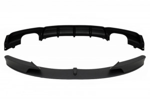 Pachet Difuzor Bara Spate Dubla cu Prelungire Bara Fata compatibil BMW Seria 3 F30 F31 2011-> M Performance Sport Design