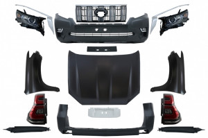 Pachet Exterior Complet Kit Conversie Facelift 2018-> look compatibil cu TOYOTA Land Cruiser Prado J150 2010-2018