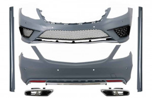 Pachet Exterior cu Ornamente tobe Crom compatibil cu Mercedes S-Class W222 2013-2017 S63 Design