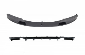 Prelungire Bara Fata si Difuzor Bara Spate cu Evacuare Dubla compatibil cu BMW Seria 3 F30 F31 2011-up M-Performance Design Carbon