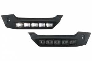 Prelungire Bara Spate Protectie Off Road Prelungiri Bara Fata DRL compatibil cu MERCEDES Benz W463 G-Class 1989-2017 4X4 Design - Img 4