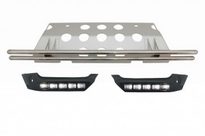 Prelungire Bara Spate Protectie Off Road Prelungiri Bara Fata DRL compatibil cu MERCEDES Benz W463 G-Class 1989-2017 4X4 Design