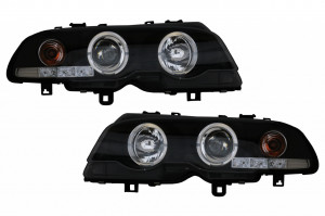 Set faruri Angel Eyes compatibil cu BMW 3 Series E46 Coupe Cabrio 1999-2003 - Img 2