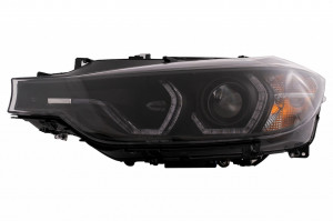 Set faruri Angel Eyes compatibil cu BMW 3 Series F30 F31 Sedan Touring 2011-2015 Negru - Img 2