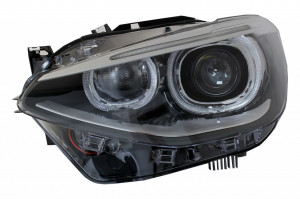 Set Faruri Angel Eyes compatibil cu BMW seria 1 F20 F21 2011-2014 Negru - Img 4