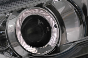 Set faruri Angel Eyes compatibil cu BMW X5 SUV E53 2000-2003 Crom - Img 4