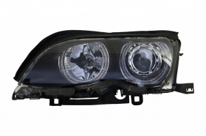 Set faruri LED Angel Eyes compatibil cu BMW Seria 3 E46 2001-2005 Negru - Img 2