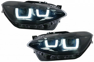 Set faruri Osram LED DRL compatibil cu BMW 1 Series F20 F21 2011-2015 Negru