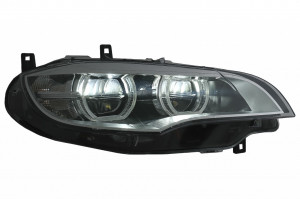 Set faruri Xenon Angel Eyes 3D Dual Halo Rims LED DRL compatibil cu BMW X6 E71 2008-2012 - Img 2