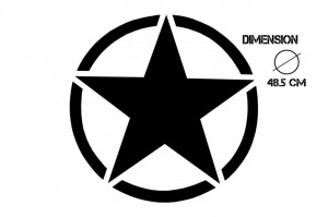 Sticker Stea Negru Universal compatibil cu Jeep, SUV, Camioane sau alte Autoturisme - Img 3