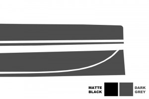 Stickere Laterale Gri Inchis compatibil cu BMW Seria 3 F30 F31 2011-> M-Performance Design - Img 4