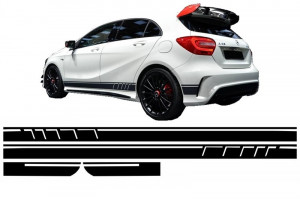 Stickere Laterale Negru Mat MERCEDES CLA W117 C117 X117 2013-2016 A-Class W176 2012->
