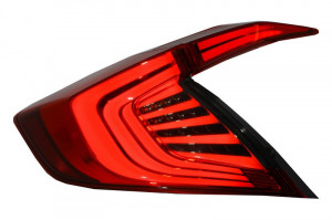 Stopuri Full LED compatibil cu HONDA Civic MK10 Sedan 2016-> Rosu/Fumuriu - Img 2