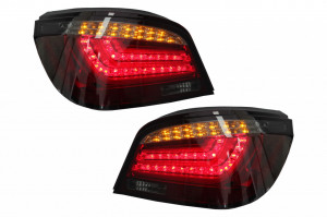 Stopuri LED Bar compatibil cu BMW Seria 5 E60 2003-2007 Rosu Fumuriu