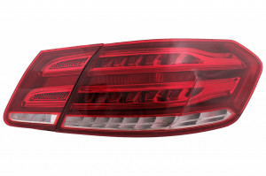 Stopuri LED BAR compatibil cu Mercedes E-Class W212 Facelift 2013-2016 Semnal Dinamic Secvential Rosu Clar - Img 2