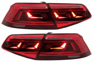 Stopuri LED compatibil cu VW Passat B8 3G 2015-2019 Sedan B8.5 Design cu semnal dinamic