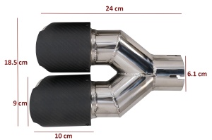 Tobe Ornamente Sistem de evacuare Carbon Fiber Finisaj Lucios 6.1cm - Img 2