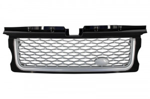 Ansamblu Grila Centrala si Grile Laterale compatibil cu Land Range Rover Sport L320 2005-2008 Autobiography Look Negru Argintiu - Img 2