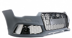 Bara Fata cu Difuzor Spate Negru si Ornamente Evacuare compatibil cu AUDI A7 4G Facelift 2015-2018 RS7 Design Only S-Line - Img 3