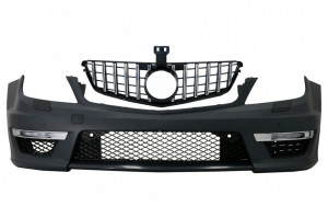 Bara Fata cu Grila Centrala GT-R Panamericana compatibil cu MERCEDES C-class W204 Facelift 2012-> C63 A-Design