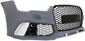 Bara Fata cu Grile compatibil cu Audi A7 4G Facelift 2015-2018 si Difuzor Bara Spate cu Ornamente Evacuare RS7 Design - Img 5