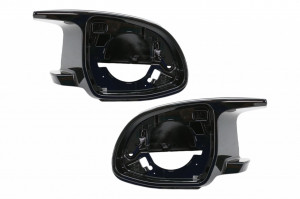 Capace oglinzi compatibil cu BMW X3 G01 X3 G08 X4 G02 X5 G05 X6 G06 X7 G07 (2017-2020) M Sport Design Negru Lucios