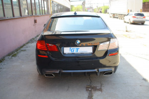 Difuzor Bara Spate Carbon cu evacuare dubla compatibil cu BMW F10 F11 Seria 5 2011-2017 M-Performance Design - Img 7