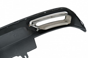 Difuzor Bara Spate compatibil cu AUDI A6 C7 4G FL 2010-2014 Ornamente Evacuare Design Negru Lucios - Img 5