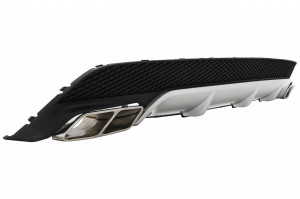 Difuzor Bara Spate Compatibil cu Mercedes CLA W117 2013-> Sport Pack cu Tipsuri de Evacuare Crom - Img 4