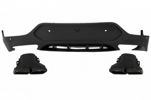 Difuzor Bara Spate compatibil cu Mercedes GLC Coupe C253 Sport Line 2015-2019 GLC63 Design Evacuari Negre