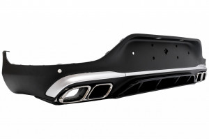 Difuzor Bara Spate compatibil cu Mercedes GLC Coupe Facelift C253 2015-> GLC63 Design Evacuari Crom - Img 8