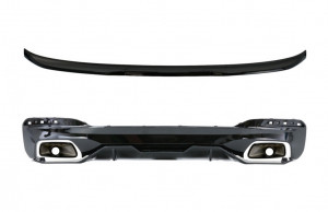Difuzor Bara Spate cu Eleron Portbagaj compatibil cu BMW Seria 5 G30 2017-> 540 M Performance Look Negru Lucios