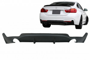 Difuzor Bara Spate Cu Evacuare Dubla compatibil cu BMW Seria 4 F32 F33 F36 M Performance Design (2013-) - Img 8