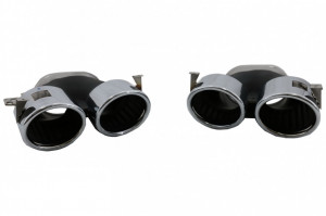Difuzor Bara Spate cu Evacuari Crom compatibil cu Mercedes A-Class W177 Hatchback 2018-u> si Capace Oglinzi - Img 4
