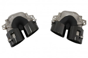 Difuzor Bara Spate cu Evacuari Negre si Capace Oglinzi compatibil cu Mercedes A-Class W177 Sedan 2018-> - Img 4