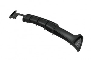 Difuzor Bara Spate cu o Evacuare Dubla compatibil cu BMW Seria 4 F32 F33 F36 2013-2019 Negru Mat - Img 4