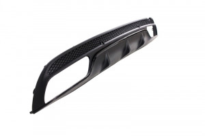 Difuzor Bara Spate cu Ornamente compatibil cu Mercedes C-Class W205 2014-2020 C63 Design Negru - Img 5