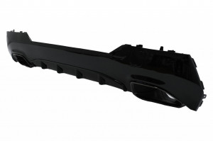 Difuzor Bara Spate cu Ornamente Evacuare Negre compatibil cu BMW 4 Series G22 G23 M Sport 2020-> M440i Design - Img 3