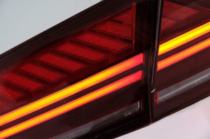 Difuzor Bara Spate cu Ornamente Evacuare si Stopuri LED compatibil cu AUDI A7 4G 2010-2014 RS7 Design - Img 8