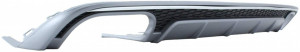 Difuzor Bara Spate cu Ornamente toba compatibil cu Audi A6 4G Facelift S-Line 2015-2018 S6 Design - Img 3
