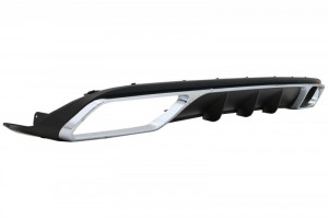 Difuzor Bara Spate cu Ornamente Tobe Crom compatibil cu Mercedes W212 E-Class Facelift 2013-2016 E65 Dessign pentru Bara Spate Standard - Img 4