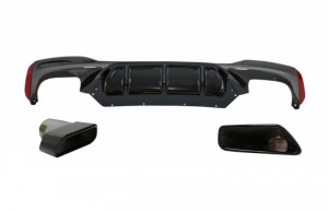 Difuzor Bara Spate cu Tobe Ornamente Negre compatibil cu BMW Seria 5 G30 G31 2017-> M5 Design