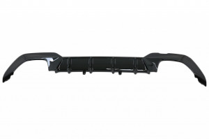 Difuzor Bara Spate Evacuare Dubla compatibil cu BMW Seria 3 G20 G28 Sedan G21 Touring 2019-> M340i Design Negru Lucios