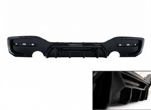 Difuzor Bara Spate Evacuare Dubla Negru Lucios compatibil cu BMW Seria 1 F20 F21 LCI 2015-2019 Competition Design - Img 2