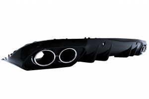 Difuzor Bara Spate Evacuare Dubla si Tobe Ornament compatibil cu Mercedes C-Class C205 A205 Coupe Cabriolet 2014-2019 C43 Design - Img 4