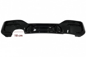 Difuzor Bara Spate Evacuare Dubla Stanga Negru Lucios compatibil cu BMW Seria 1 F20 F21 LCI 2015-2019 Competition Design - Img 2