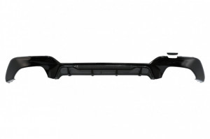 Difuzor Bara Spate si Extensii Praguri Laterale compatibil cu BMW 3 Series G20 Sedan G21 Touring 2019-> M340i M Look Negru cu Inserie Carbon - Img 4